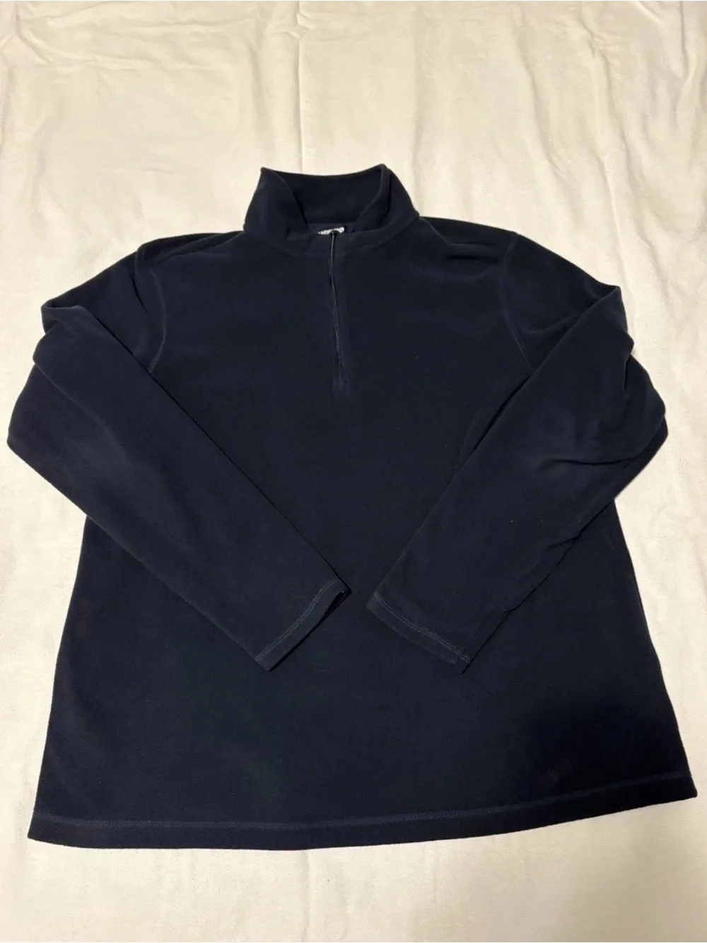 Men's Navy Quarter-Zip Pullover Sweater Land’s End Size Large